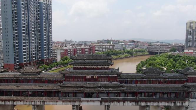 少数民族特色建筑航拍