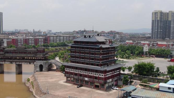 少数民族特色建筑航拍