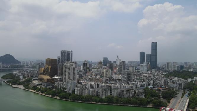 广西柳州城市风光航拍