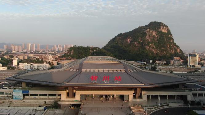广西柳州城市风光航拍