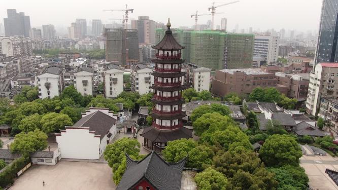 江西南昌绳经塔古建筑航拍