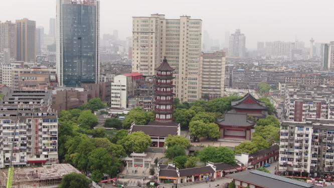 江西南昌绳经塔古建筑航拍
