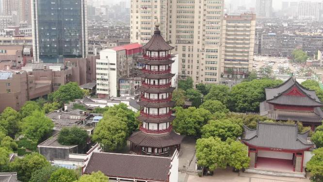 江西南昌绳经塔古建筑航拍