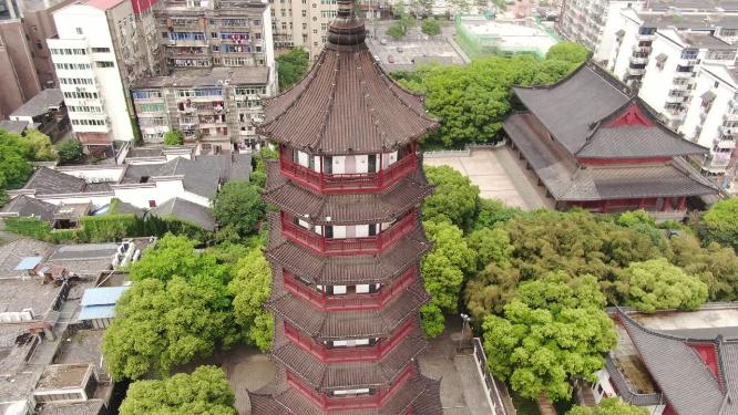江西南昌绳经塔古建筑航拍