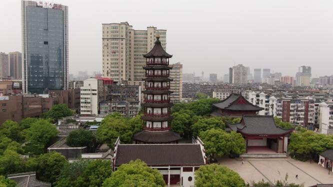 江西南昌绳经塔古建筑航拍