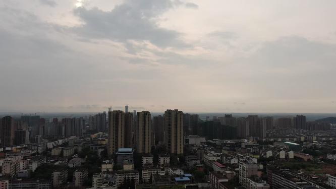 江西吉安城市风光交通航拍