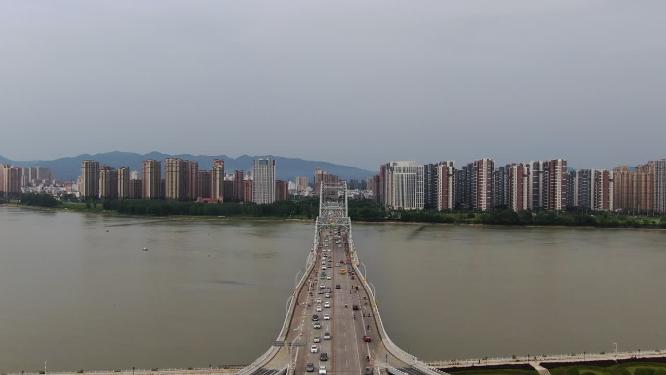 江西吉安赣江吉安大桥航拍