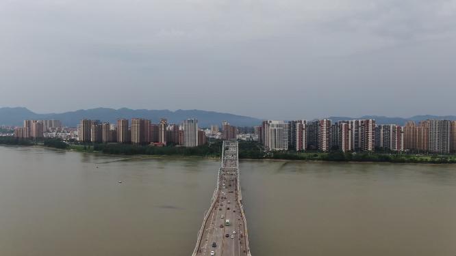 江西吉安赣江吉安大桥航拍