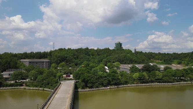 江西赣州五龙客家风情园航拍