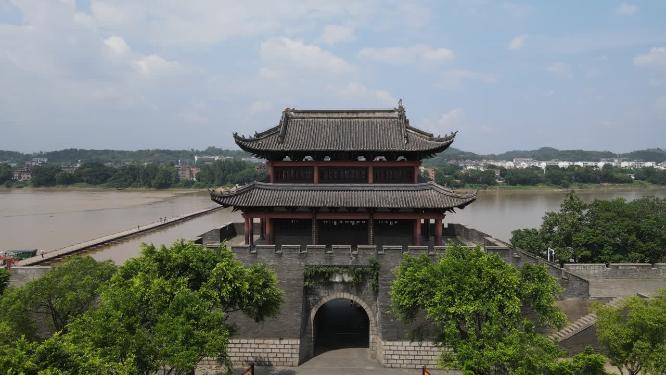 江西赣州江南宋城4A景区航拍