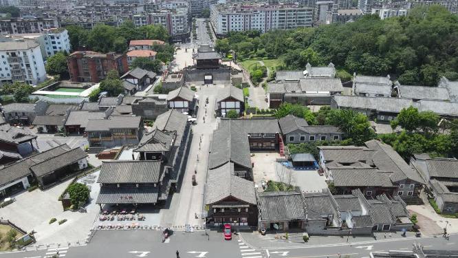 江西赣州江南宋城4A景区航拍