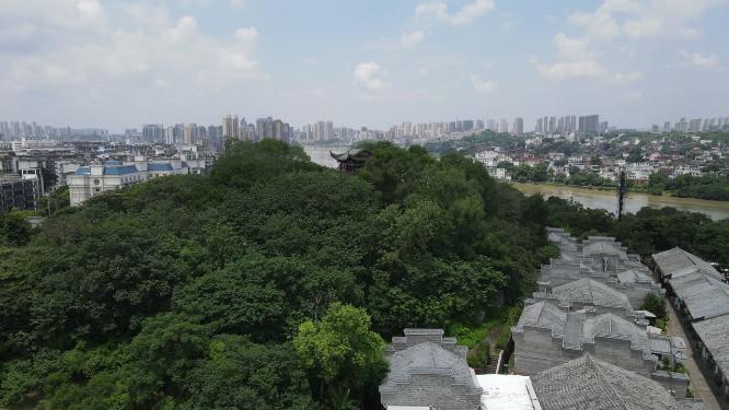 江西赣州江南宋城4A景区航拍