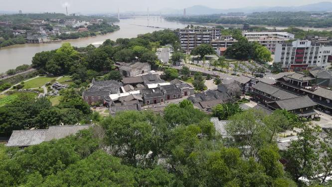 江西赣州江南宋城4A景区航拍