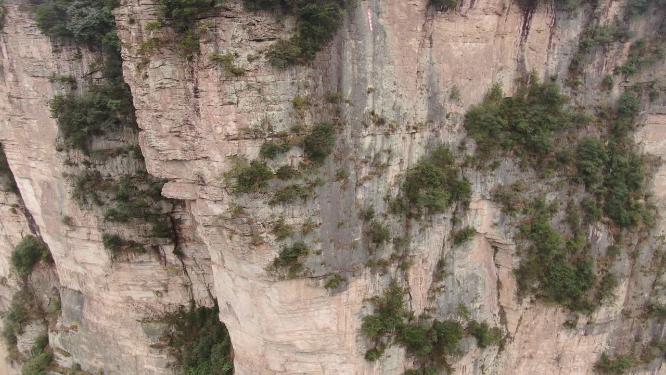 湖南张家界武陵源悬崖峭壁航拍