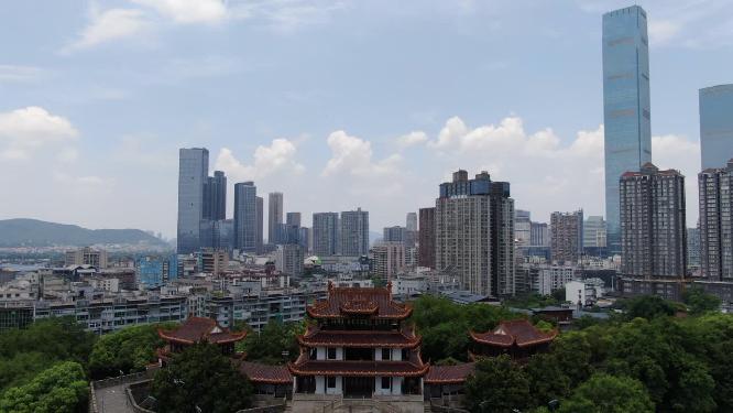 湖南长沙天心阁城市风光航拍