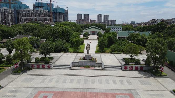 湖南长沙望城雷锋纪念馆雷锋故居航拍