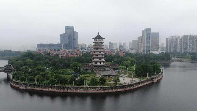 湖南长沙烈士公园航拍