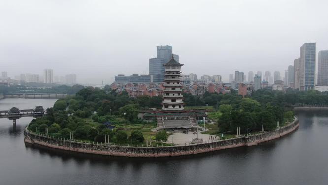 湖南长沙烈士公园航拍