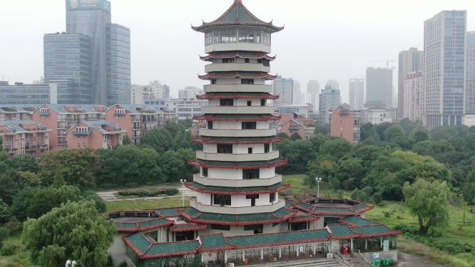 湖南长沙烈士公园航拍