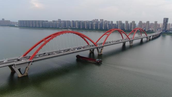 湖南长沙福元路大桥航拍
