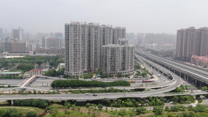 福建泉州城市交通航拍