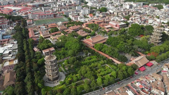 福建泉州开元寺镇国塔航拍