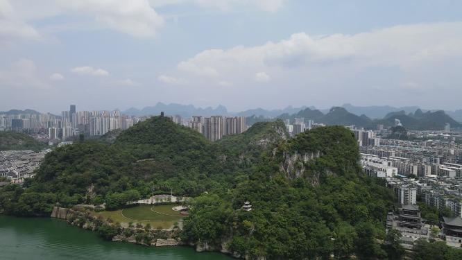 广西柳州城市风光航拍