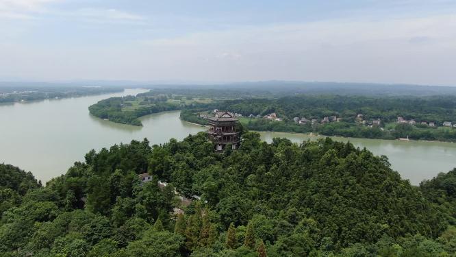 湖南常德桃花源5A景区航拍