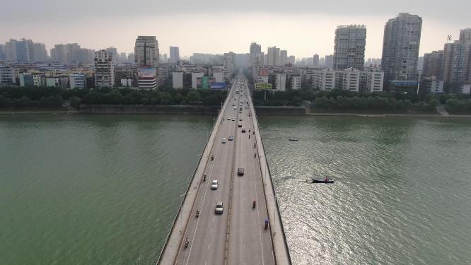 湖南衡阳城市交通航拍