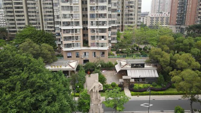 福州闽江抗洪纪念碑航拍