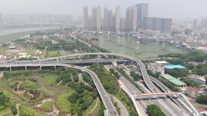 福建泉州城市交通航拍