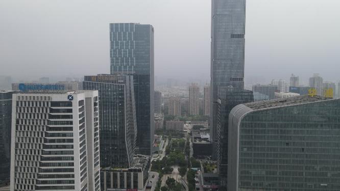 福建福州闽江高楼建筑航拍