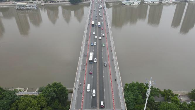 福建福州闽江桥梁航拍