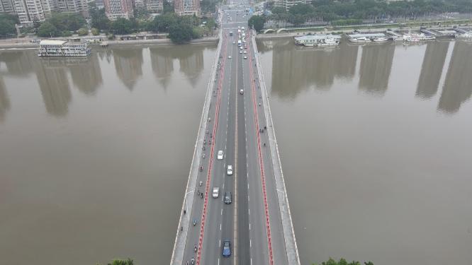 福建福州闽江桥梁航拍