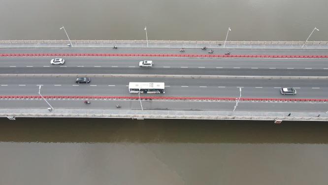 福建福州闽江桥梁航拍