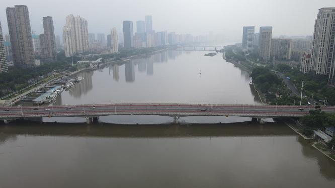 福建福州闽江桥梁航拍