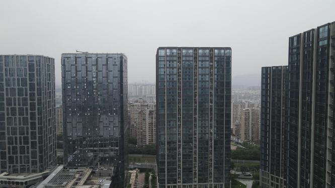 福建福州闽江高楼建筑航拍