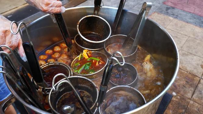 路边摊美食烧烤麻辣烫实拍