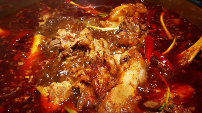 重庆麻辣火锅美食实拍