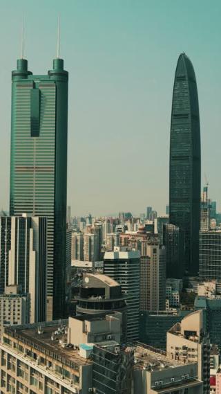 广东深圳城市风光航拍