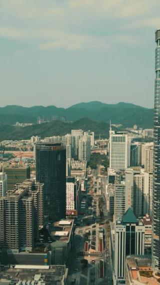 广东深圳城市风光航拍