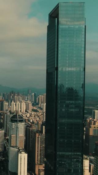 广东深圳城市风光航拍
