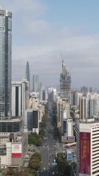 广东深圳城市风光航拍