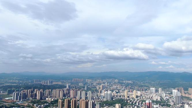 蓝天白云天空延时摄影