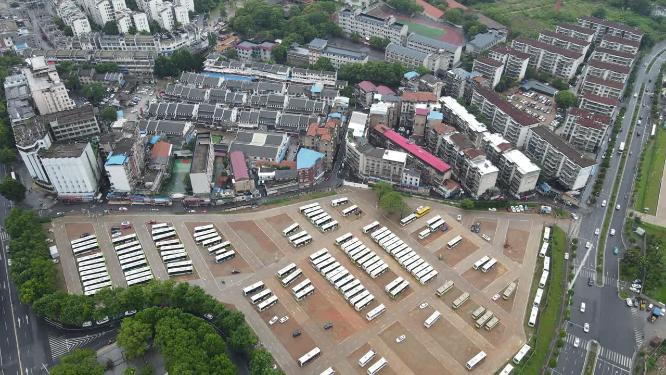 湖南岳阳城市风光交通航拍