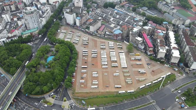 湖南岳阳城市风光交通航拍