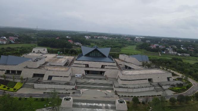 航拍湖北宜昌屈原祠屈原故里5A景区