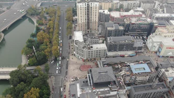 航拍安徽合肥城市交通