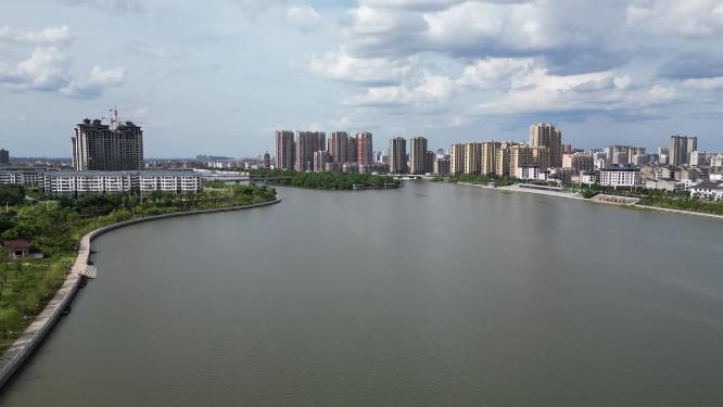 航拍江西抚州城市建设