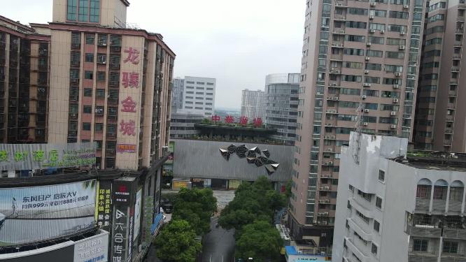 湖南岳阳城市风光交通航拍